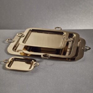 Gold Polished Brass Serving Tray